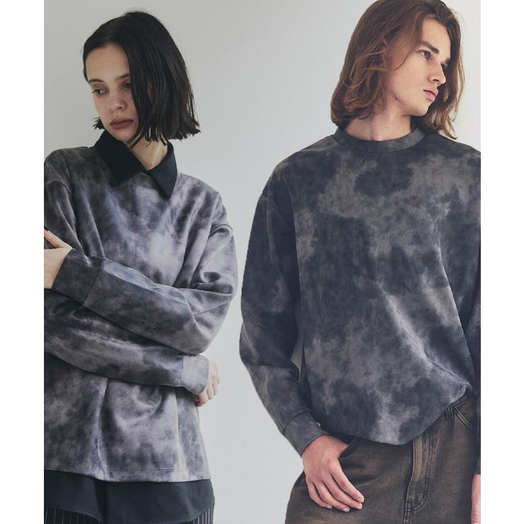 グレー(012) | ヴィンテージライクプリント クルーネックカットソー | tk.TAKEO KIKUCHI