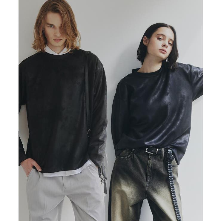 ブラック(019) | ヴィンテージライクプリント クルーネックカットソー | tk.TAKEO KIKUCHI