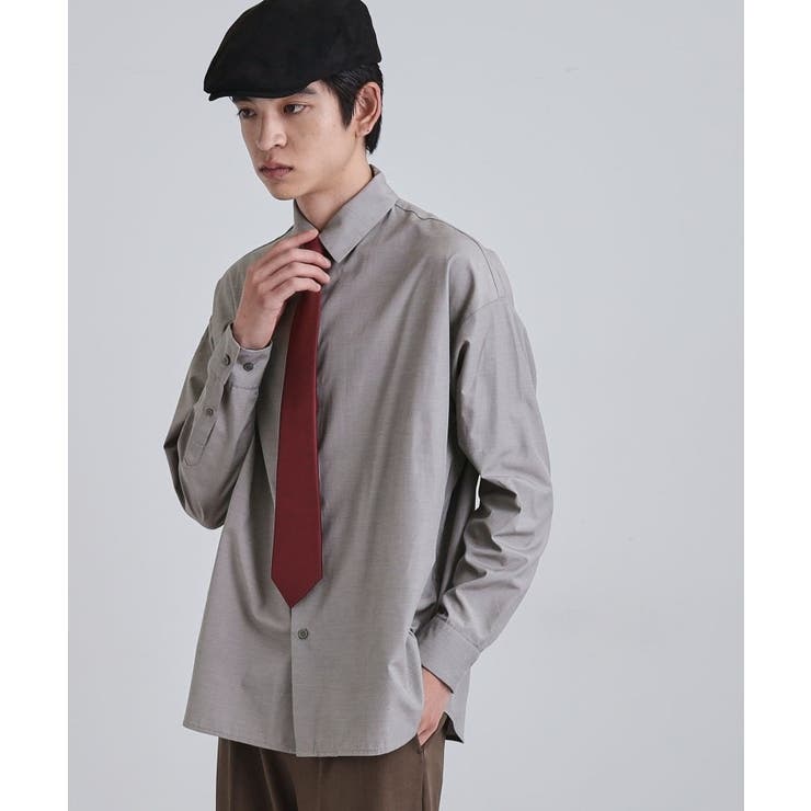 グレー(012) | 【ネクタイ付き】グランパシャツ | tk.TAKEO KIKUCHI