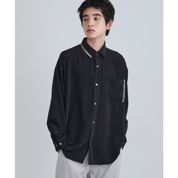 なめらかスエードタッチステッチシャツ | tk.TAKEO KIKUCHI | 詳細画像6 