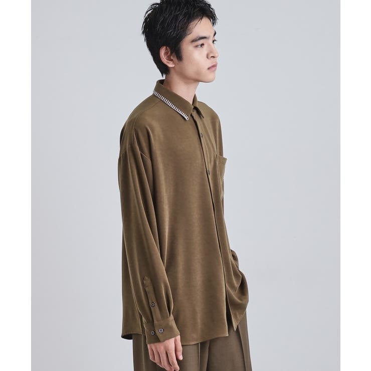 なめらかスエードタッチステッチシャツ | tk.TAKEO KIKUCHI | 詳細画像10 