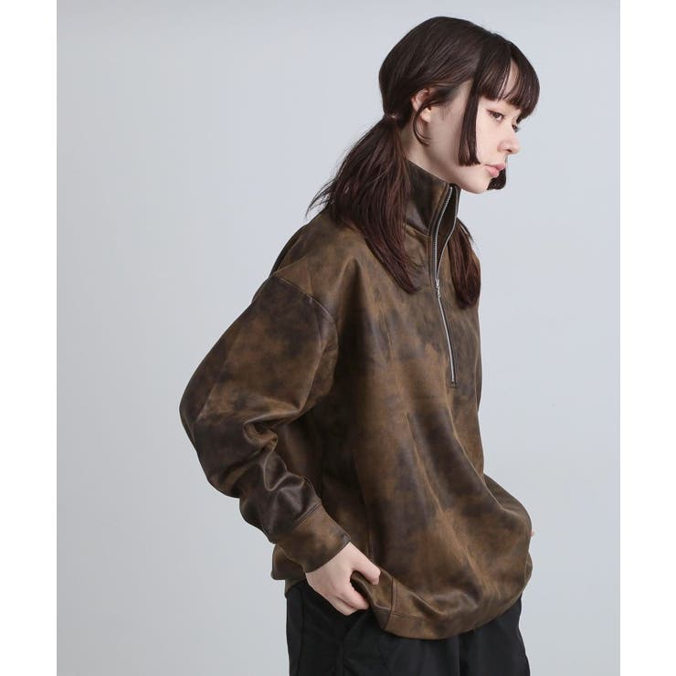 ヴィンテージライクプリント ハーフジッププルオーバー | tk.TAKEO KIKUCHI | 詳細画像43 