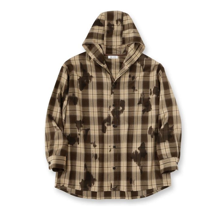 ヴィンテージフードチェックシャツ | tk.TAKEO KIKUCHI | 詳細画像1 