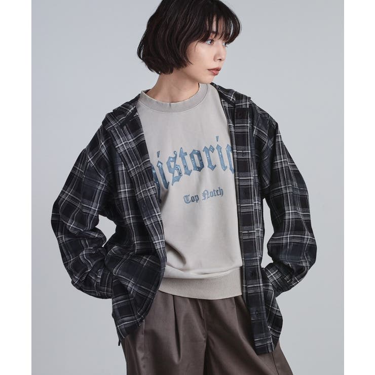 ヴィンテージフードチェックシャツ | tk.TAKEO KIKUCHI | 詳細画像6 