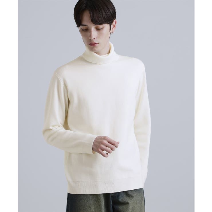 オフホワイト(003) | ミラノリブタートルネックニット | tk.TAKEO KIKUCHI