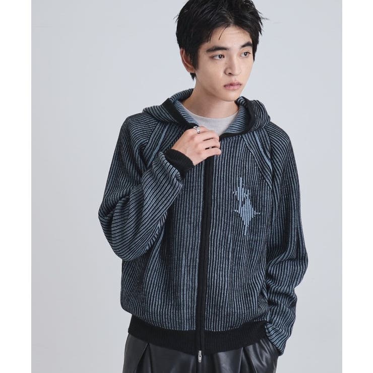 ブラック(019) | プレーティングブライトモチーフジップパーカー | tk.TAKEO KIKUCHI