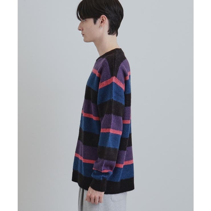 90sシャギーボーダークルーネックニット | tk.TAKEO KIKUCHI | 詳細画像13 