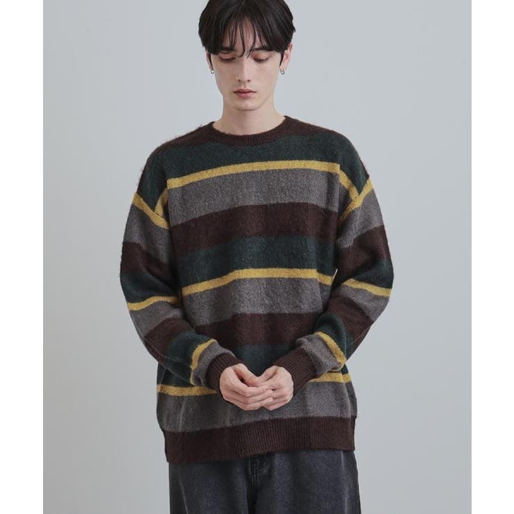 90sシャギーボーダークルーネックニット | tk.TAKEO KIKUCHI | 詳細画像7 