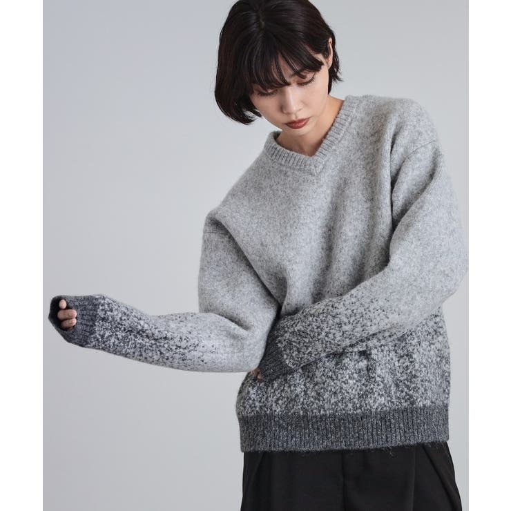 ミスティーシャギーVネックニット | tk.TAKEO KIKUCHI | 詳細画像7 