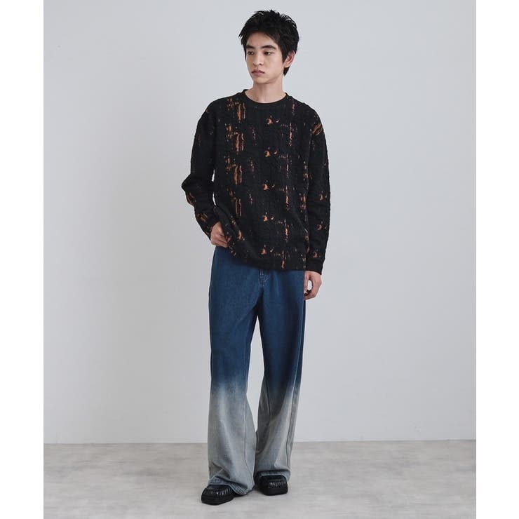アブストラクトふくれジャカードプルオーバー | tk.TAKEO KIKUCHI | 詳細画像7 