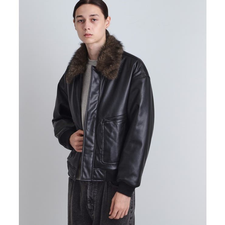 ヴィンテージライク衿フェイクファーブルゾン | tk.TAKEO KIKUCHI | 詳細画像4 