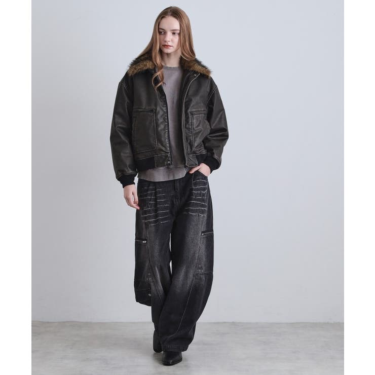 ヴィンテージライク衿フェイクファーブルゾン | tk.TAKEO KIKUCHI | 詳細画像23 