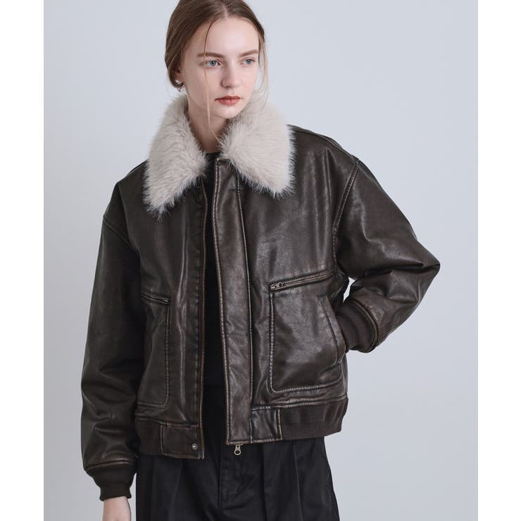 ヴィンテージライク衿フェイクファーブルゾン | tk.TAKEO KIKUCHI | 詳細画像34 