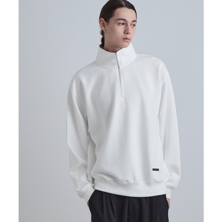 ホワイト(001) | ハーフジップスウェット | tk.TAKEO KIKUCHI
