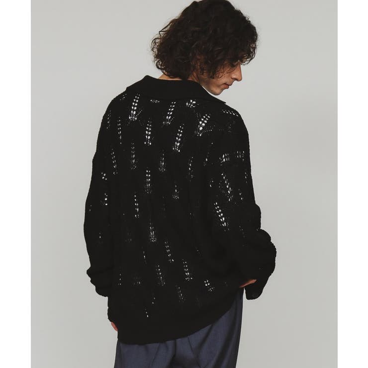 リーフジャカードニットシャツポロ | tk.TAKEO KIKUCHI | 詳細画像3 