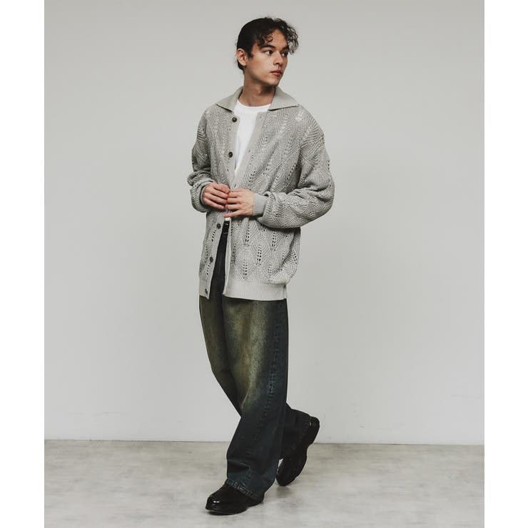 リーフジャカードニットシャツポロ | tk.TAKEO KIKUCHI | 詳細画像13 