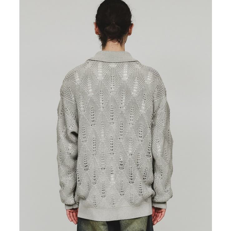 リーフジャカードニットシャツポロ | tk.TAKEO KIKUCHI | 詳細画像17 