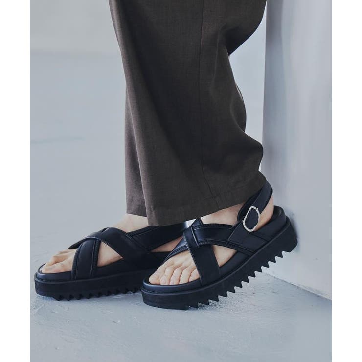 ブラック(119) | 身長＋4.2cmアソートシャークソールボリュームサンダル | tk.TAKEO KIKUCHI