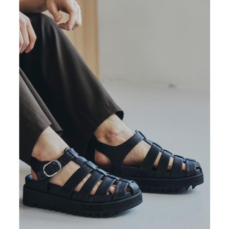 ブラック(219) | 身長＋4.2cmアソートシャークソールボリュームサンダル | tk.TAKEO KIKUCHI