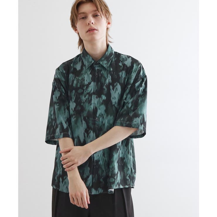 ブラック(419) | 楊柳ブラープリントシャツ | tk.TAKEO KIKUCHI