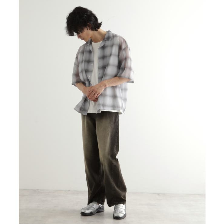 メッシュオンブレーチェックシャツ | tk.TAKEO KIKUCHI | 詳細画像3 