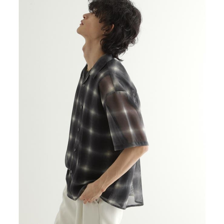 メッシュオンブレーチェックシャツ | tk.TAKEO KIKUCHI | 詳細画像8 