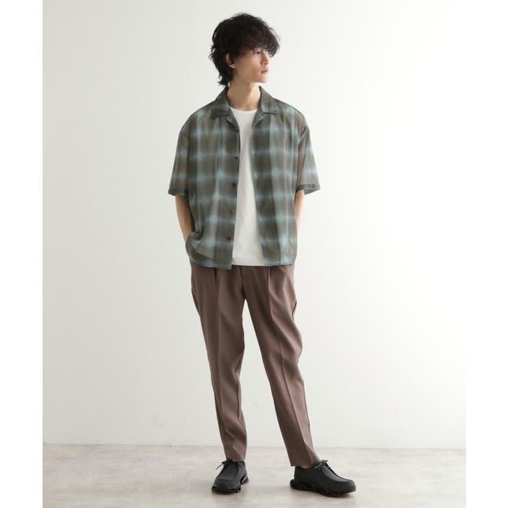 メッシュオンブレーチェックシャツ | tk.TAKEO KIKUCHI | 詳細画像15 