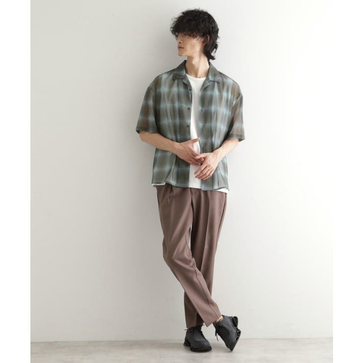 メッシュオンブレーチェックシャツ | tk.TAKEO KIKUCHI | 詳細画像16 