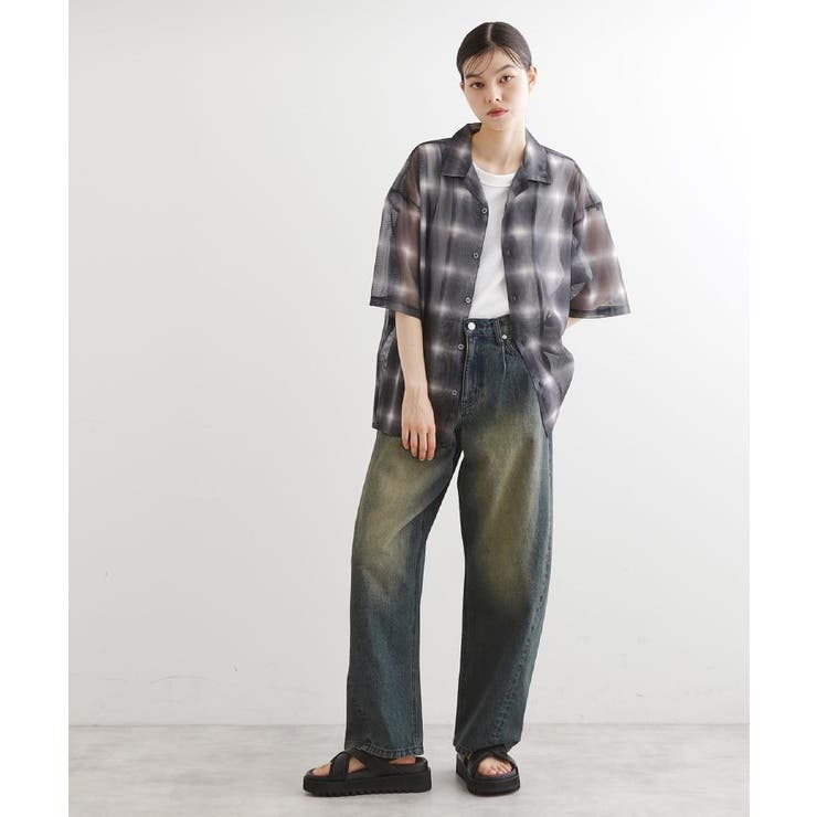 メッシュオンブレーチェックシャツ | tk.TAKEO KIKUCHI | 詳細画像13 