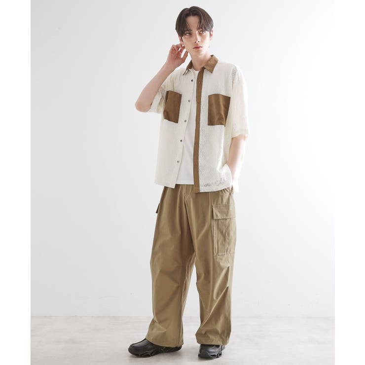 サマースエードコンビレースシャツ | tk.TAKEO KIKUCHI | 詳細画像4 