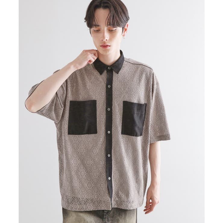 サマースエードコンビレースシャツ | tk.TAKEO KIKUCHI | 詳細画像14 