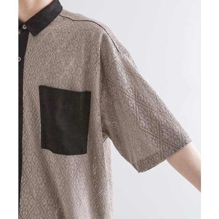 サマースエードコンビレースシャツ | tk.TAKEO KIKUCHI | 詳細画像24 