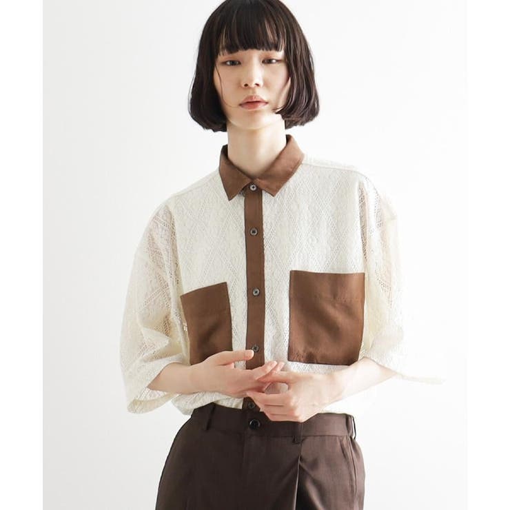 サマースエードコンビレースシャツ | tk.TAKEO KIKUCHI | 詳細画像6 