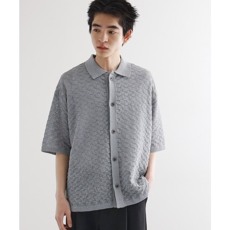 ライトグレー(011) | ニットポロカーディガン | tk.TAKEO KIKUCHI