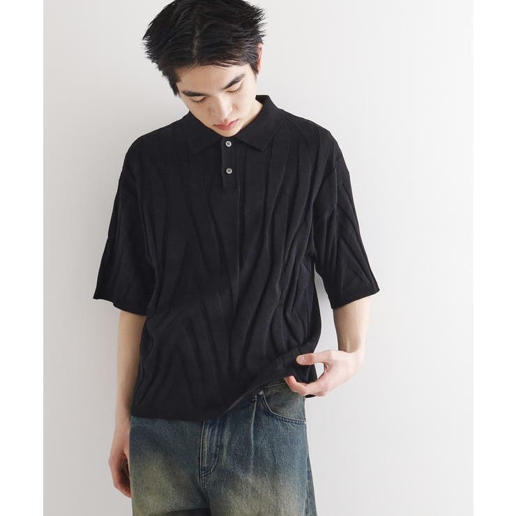 ジャカードニットポロ | tk.TAKEO KIKUCHI | 詳細画像6 