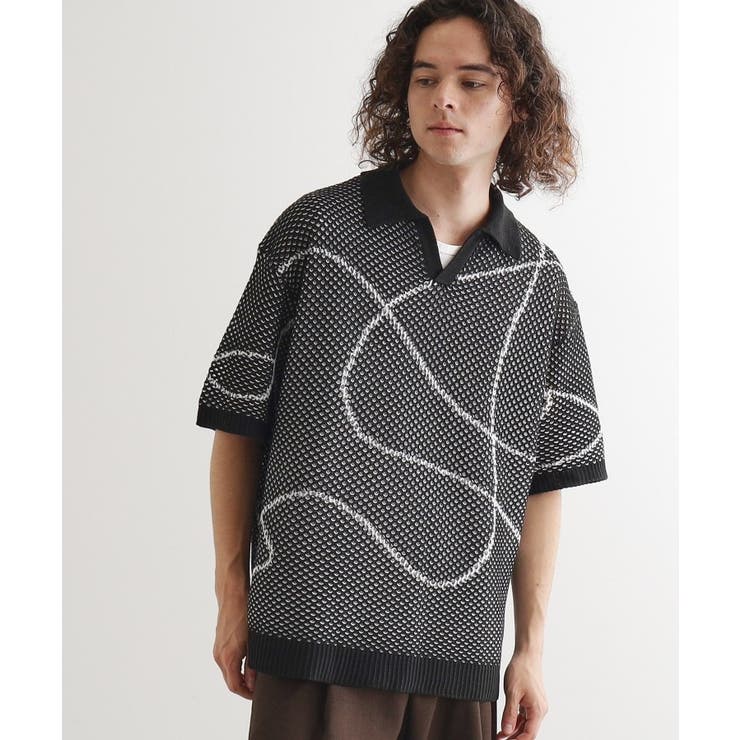 ラインアートニットポロ | tk.TAKEO KIKUCHI | 詳細画像21 