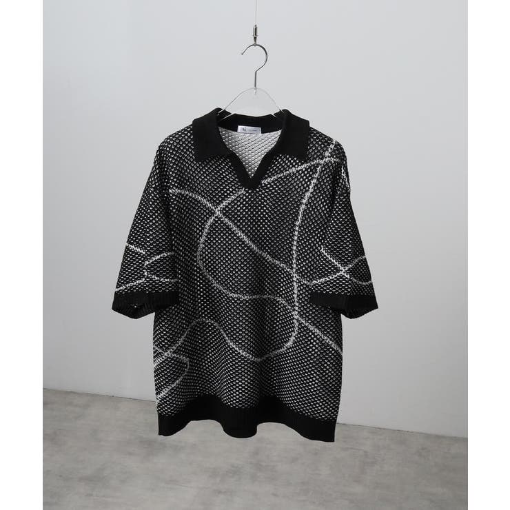 ラインアートニットポロ | tk.TAKEO KIKUCHI | 詳細画像1 