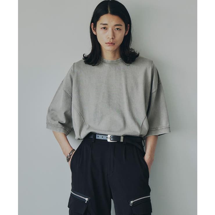 オリーブグリーン(026) | ヴィンテージクロップドTシャツ/ヴィンテージライク/半袖Tシャツ | tk.TAKEO KIKUCHI