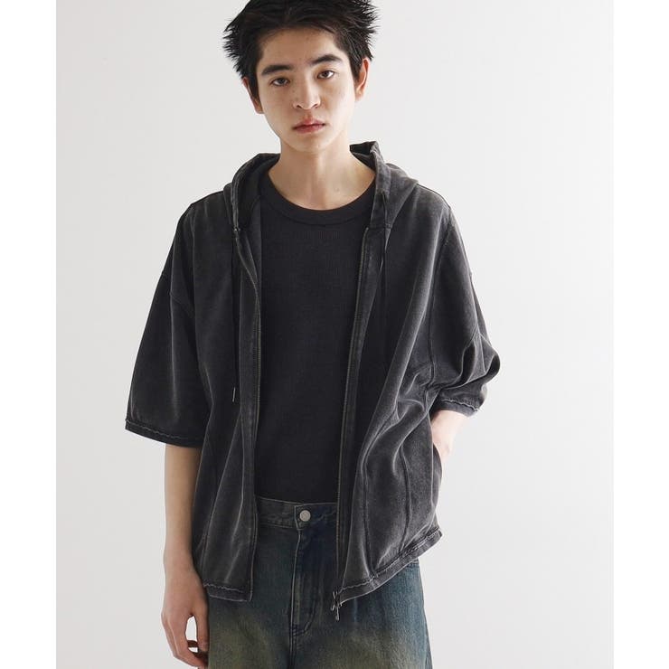 ブラック(019) | ヴィンテージライククロップドパーカ | tk.TAKEO KIKUCHI