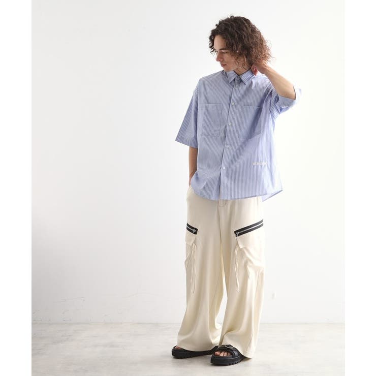 ストライプ刺繍シャツ | tk.TAKEO KIKUCHI | 詳細画像8 