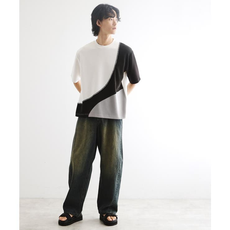 ニットドッキングカーブスイッチカットソー | tk.TAKEO KIKUCHI | 詳細画像4 