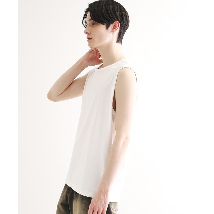 【接触冷感／UVカット／抗菌】フレンドリークールノースリーブカットソー | tk.TAKEO KIKUCHI | 詳細画像2 