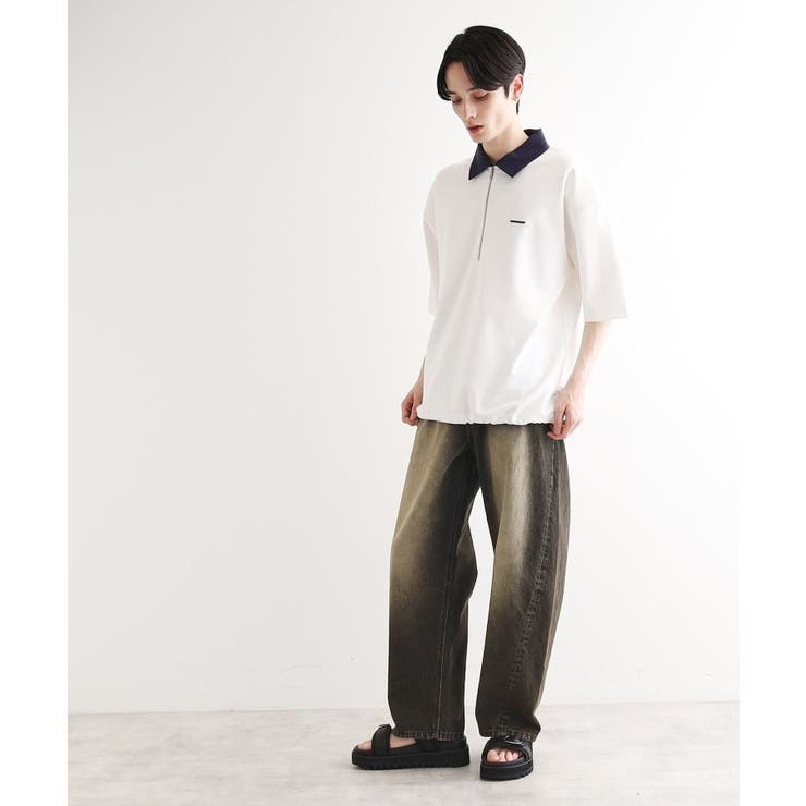 配色ハーフジップポロシャツ | tk.TAKEO KIKUCHI | 詳細画像14 