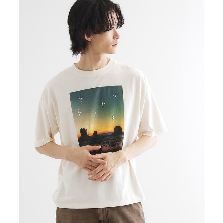 オフホワイト(003) | ウェスタンフォトスタッズTシャツ | tk.TAKEO KIKUCHI