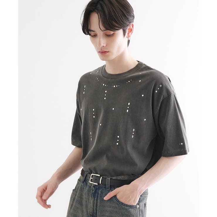 ヴィンテージライクスタッズTシャツ | tk.TAKEO KIKUCHI | 詳細画像3 