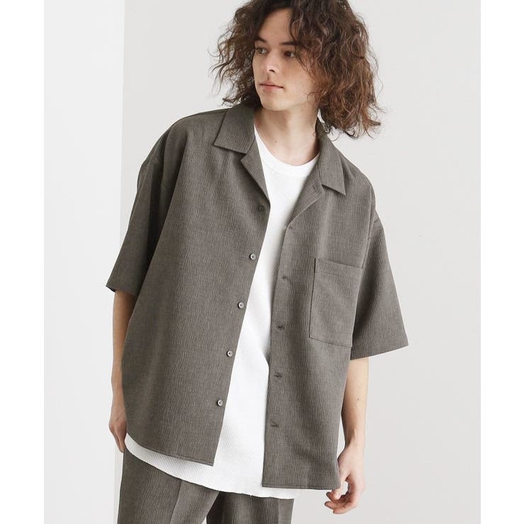 チャコールグレー(014) | 【セットアップ対応】テッククレープシャツ | tk.TAKEO KIKUCHI