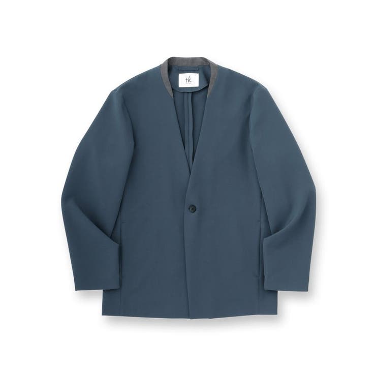 【セットアップ対応】360度ストレッチノーカラージャケット | tk.TAKEO KIKUCHI | 詳細画像1 
