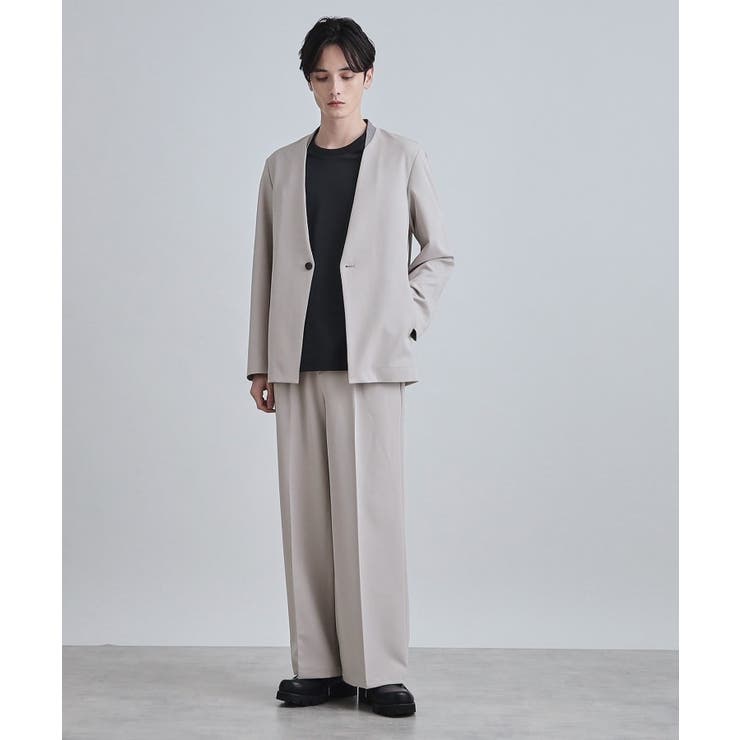 【セットアップ対応】360度ストレッチ ワイドストレートパンツ | tk.TAKEO KIKUCHI | 詳細画像3 