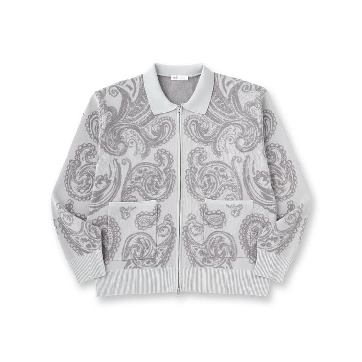 【洗える】ペイズリージップカーディガン | tk.TAKEO KIKUCHI | 詳細画像1 