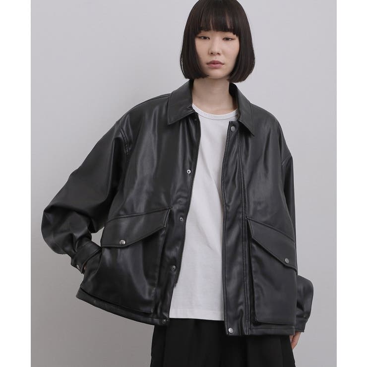 シンセティックレザーフライトジャケット | tk.TAKEO KIKUCHI | 詳細画像7 